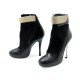 NEUF CHAUSSURES BARBARA BUI 40 BOTTINES A TALON NOIR EN CUIR PUMP BLACK SHOES 