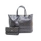 NEUF SAC A MAIN GOYARD SAINT LOUIS PM CABAS EPAULE TOILE NOIR POCHETTE PURSE BAG