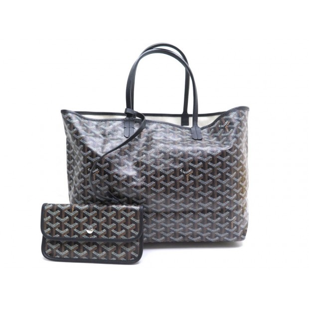 NEUF SAC A MAIN GOYARD SAINT LOUIS PM CABAS EPAULE TOILE MARRON POCHETTE PURS 1