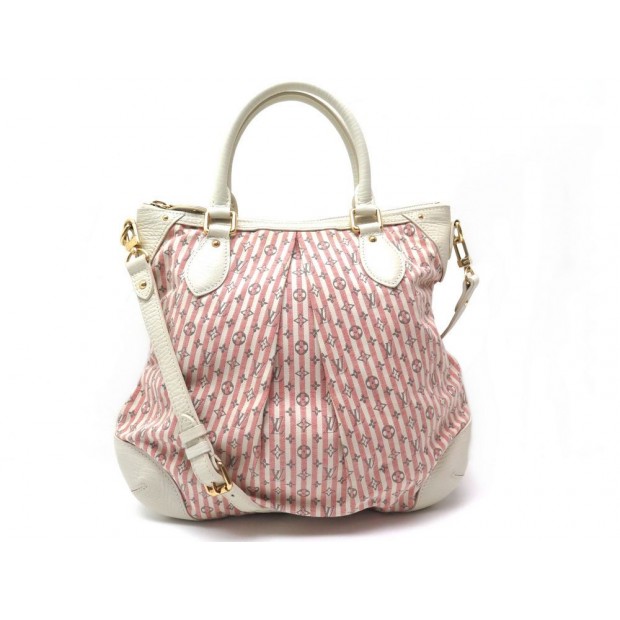 Louis Vuitton Croisette Marina Mini Lin Bag White and Pink Canvas