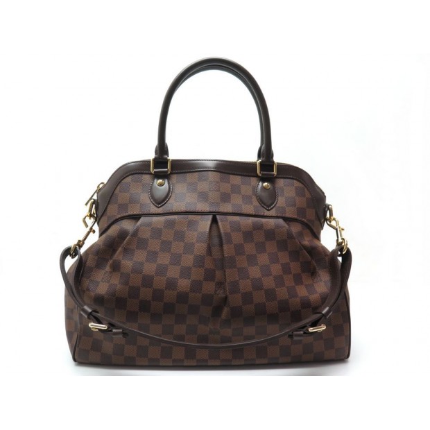 NEUF SAC A MAIN LOUIS VUITTON TREVI GM TOILE DAMIER EBENE BANDOULIERE BAG 2200€