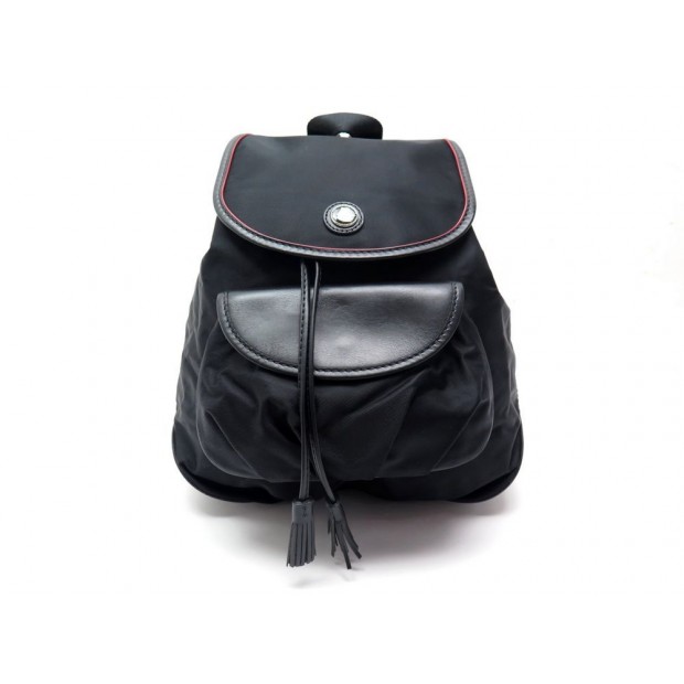 NEUF SAC A DOS MAIN LANCEL EN TOILE NOIR HAND BAG BLACK CANVAS PURSE BACK PACK