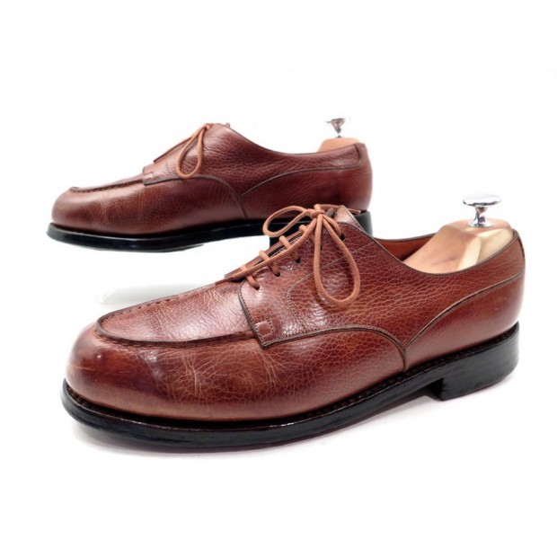 CHAUSSURES JM WESTON DERBY GOLF 641 8E 42.5 LARGE 43 CUIR MARRON SHOES 670€