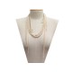 NEUF COLLIER CHANEL PERLES MULTIRANG ET LOGO CC EN METAL DORE SAUTOIR NECKLACE