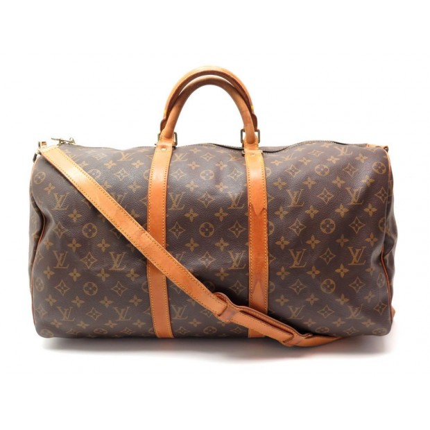 Louis Vuitton Keepall Bandoulière 50 Khaki autres Cuirs