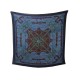 NEUF FOULARD HERMES CHALE EPERONS D OR INDIGO DYED CARRE 140 EN SOIE SHAWL 2200