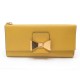 NEUF PORTEFEUILLE CHLOE BOBBIE CONTINENTAL 3P0489-889 EN CUIR JAUNE WALLET 520€