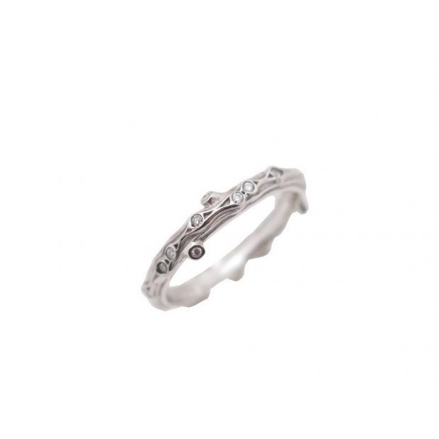 NEUF BAGUE MAUBOUSSIN LA PASSION EST UN VOLCAN EN OR BLANC & DIAMANTS RING 695