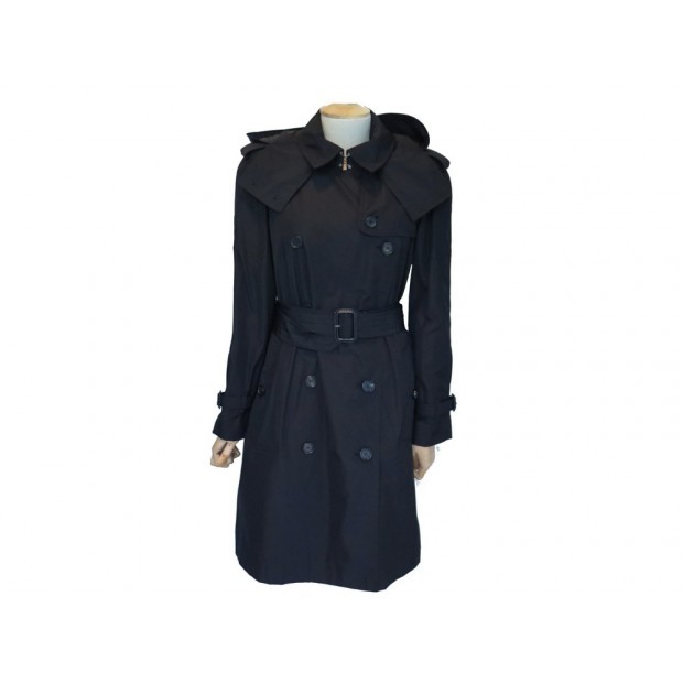 IMPERMEABLE BURBERRY VESTE TAILLE 38 M TRENCH NOIR BLACK JACKET RAINCOAT 1500