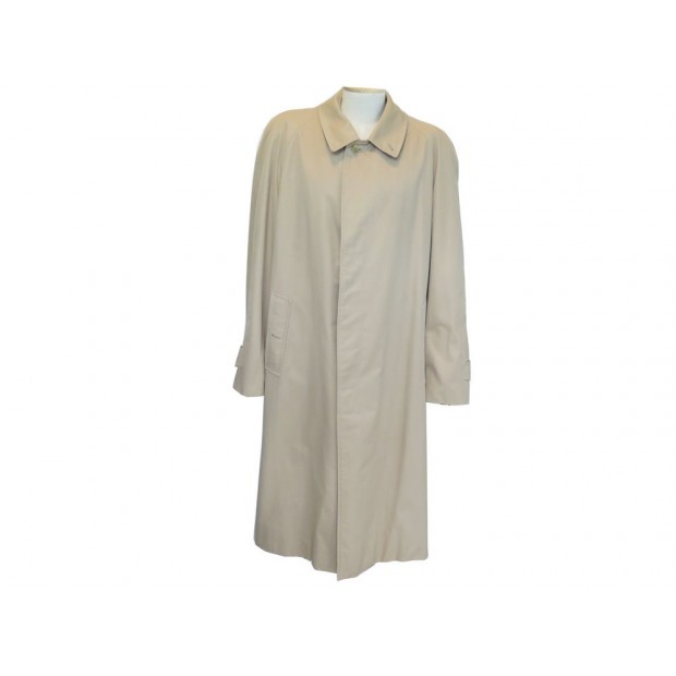 MANTEAU BURBERRYS IMPERMEABLE DOUBLURE LAINE LONG 52 L BEIGE TRENCH COAT 1500€