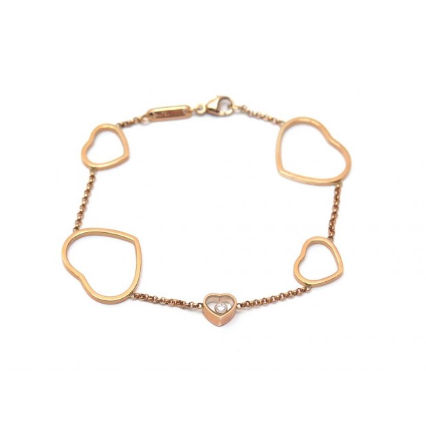 Chopard bracelet in 18K rose gold, Ice Cube Collection, set with 10  diamonds-CHP04018