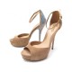 CHAUSSURES GUCCI SOFIA 284058 ESCARPINS 37.5 IT 38.5 FR EN DAIM CAMEL SHOES 490€