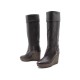 CHAUSSURES YVES SAINT LAURENT BOTTES TALONS COMPENSES 36 CUIR MARRON SHOES 1000€