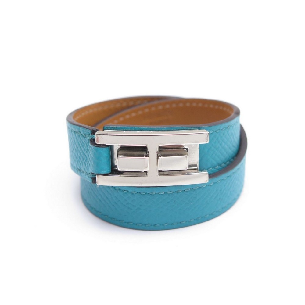 hermes h leather bracelet