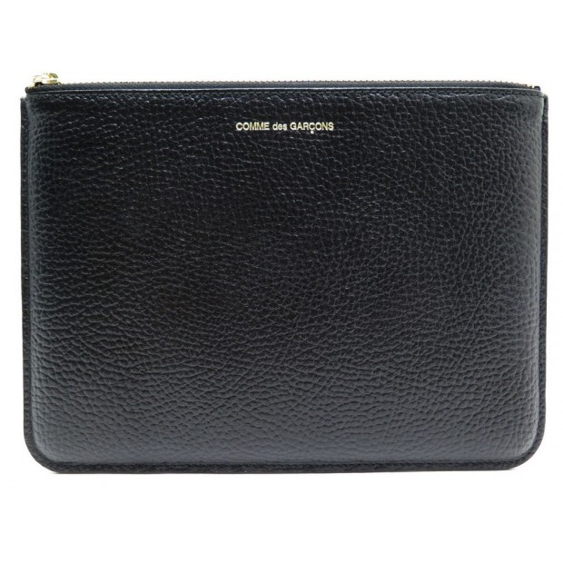 NEUF SAC POCHETTE A MAIN COMME DES GARCONS SA5100IC EN CUIR NOIR CLUTCH 180€