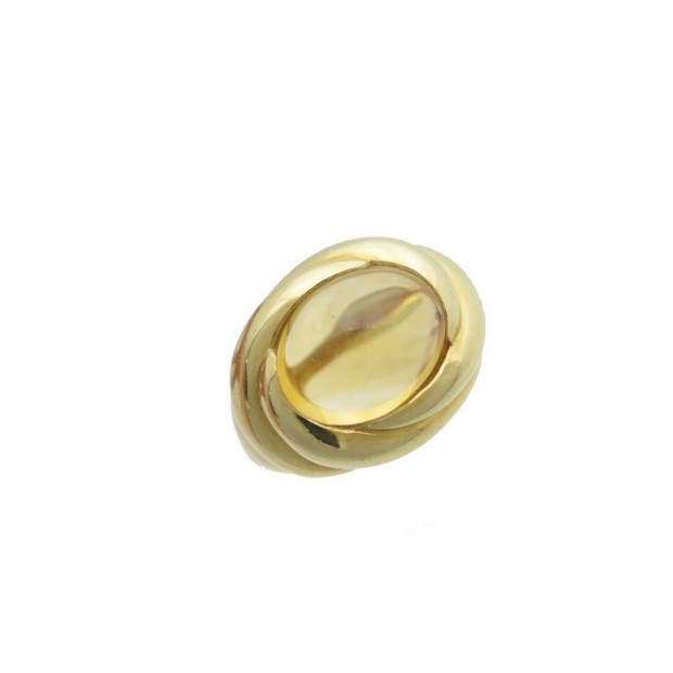 BAGUE BOUCHERON T 54 EN OR JAUNE 18K ET CITRINE 11.7 GR JEWEL YELLOW GOLD RING