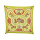 FOULARD HERMES PAPEROLES CARRE PLISSE SOIE VERT & ORANGE GREEN SILK SCARF 370