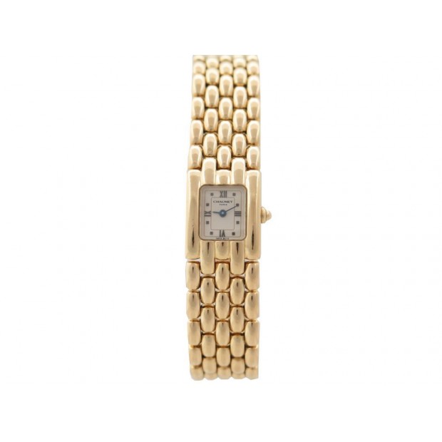 MONTRE CHAUMET KHESIS 17.5MM TAILLE 15 QUARTZ EN OR JAUNE 18K YELLOW GOLD WATCH 