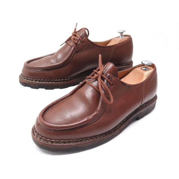CHAUSSURES PARABOOT MICHAEL DERBY 44.5 CUIR MARRON BROWN LEATHER SHOES 365€