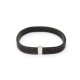 NEUF BRACELET MAUBOUSSIN TOI NON PLUS HOMME 19 EN OR GRIS 14K & ACIER NOIR 470€