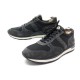 CHAUSSURES MONCLER NEW MONTEGA BASKETS T44 EN DAIM & TOILE GRIS SNEAKERS 375