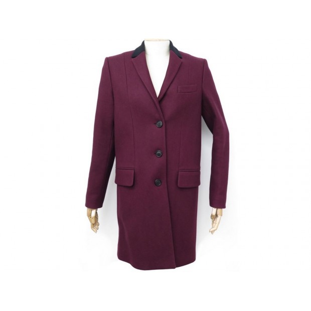 NEUF MANTEAU GIVENCHY T36 LAINE BORDEAUX 