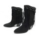 NEUF CHAUSSURES GIUSEPPE ZANOTTI BOTTINES A TALONS 41 DAIM NOIR SUEDE BOOTS 800€