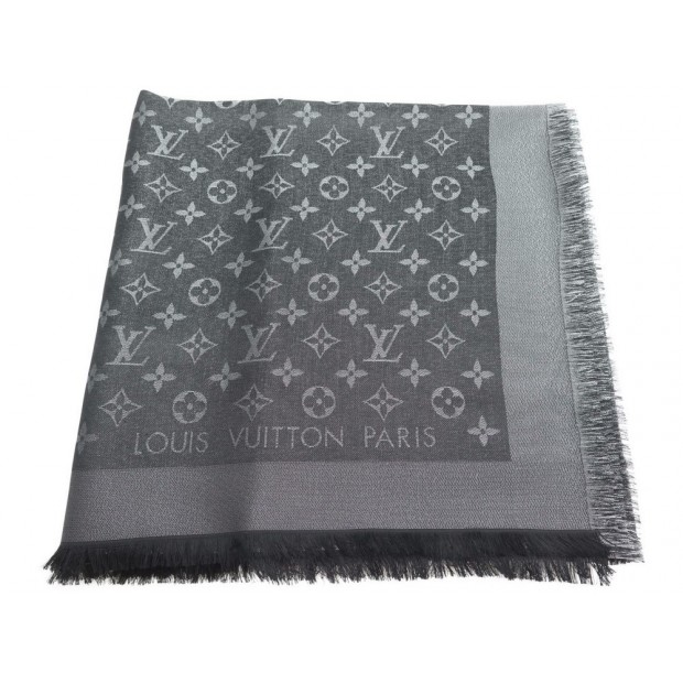 Louis Vuitton Monogram Shine Shawl, Navy, One Size