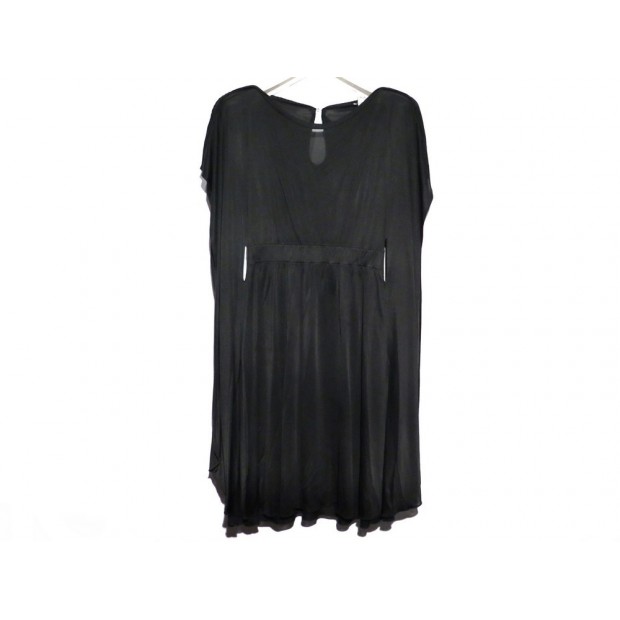 ROBE MI LONGUE GIVENCHY TAILLE 36 S VISCOSE ET SOIE NOIR BLACK SILK DRESS 1390€