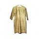 ROBE MI LONGUE YVES SAINT LAURENT 42 L EN LAINE DORE GOLDEN WOOL DRESS 2000€