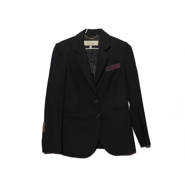 VESTE PAUL SMITH 2 BOUTONS 38 M EN LAINE NOIR WOMEN WOOL BLACK JACKET 520€