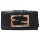 NEUF PORTEFEUILLE FENDI 8M0251 EN CUIR GRAINE NOIR PORTE MONNAIE SAC WALLET 360€