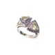 BAGUE MAUBOUSSIN SUBTILE DUALITE T 53 AMETHYSTE OR BLANC 18K DIAMANTS RING 1790€