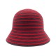 NEUF CHAPEAU MALO TAILLE 57 CACHEMIRE ROUGE ET NOIR RED AND BLACK CASHMERE HAT