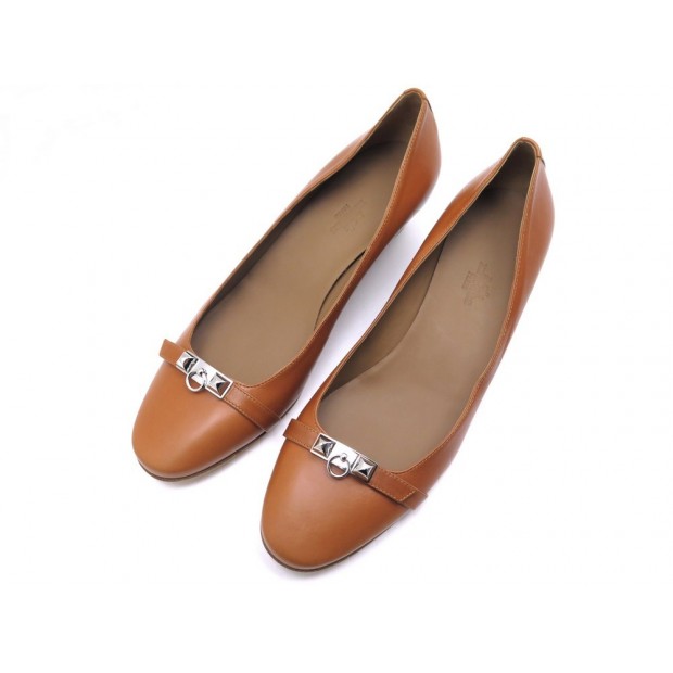 CHAUSSURES ESCARPINS HERMES MARRON 