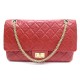 SAC A MAIN CHANEL TIMELESS MAXI 2.55 MATELASSE BANDOULIERE CUIR ROUGE BAG 6200€