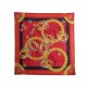 FOULARD CARTIER TRINITY CARRE 90 EN SOIE ROUGE MOTIFS BIJOUX RED SILK SCARF 340