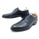 CHAUSSURES HERMES DERBY 44.5 CUIR BLEU PERFORE + BOITE BLUE LEATHER SHOES 780