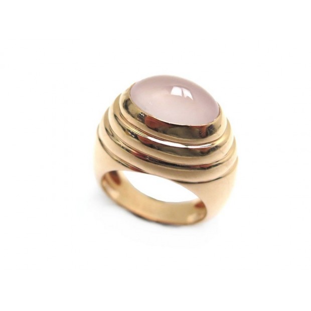 BAGUE BOUCHERON JAIPUR TAILLE 49 EN OR ET QUARTZ ROSE PINK GOLD RING