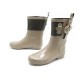 NEUF BOTTES BURBERRY TAILLE 35 EN CAOUTCHOUC BEIGE + BOITE LOW BOOTS NEW 260