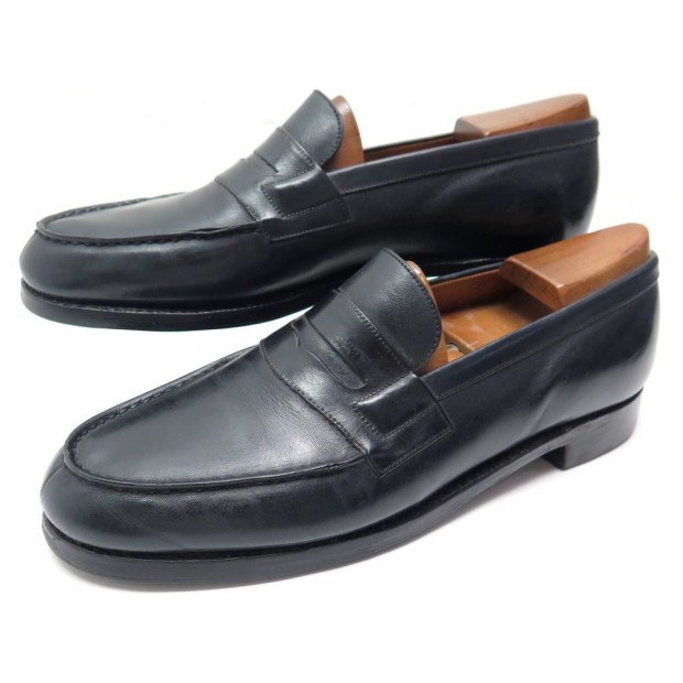 CHAUSSURES JM WESTON 180 MOCASSINS 8B 41.5 42 CUIR NOIR + EMBAUCHOIRS SHOES 610€