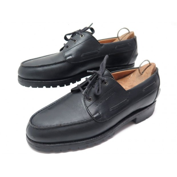 CHAUSSURES JM WESTON 690 DERBY GOLF 8C 42 EN CUIR NOIR + EMBAUCHOIRS SHOES 775€