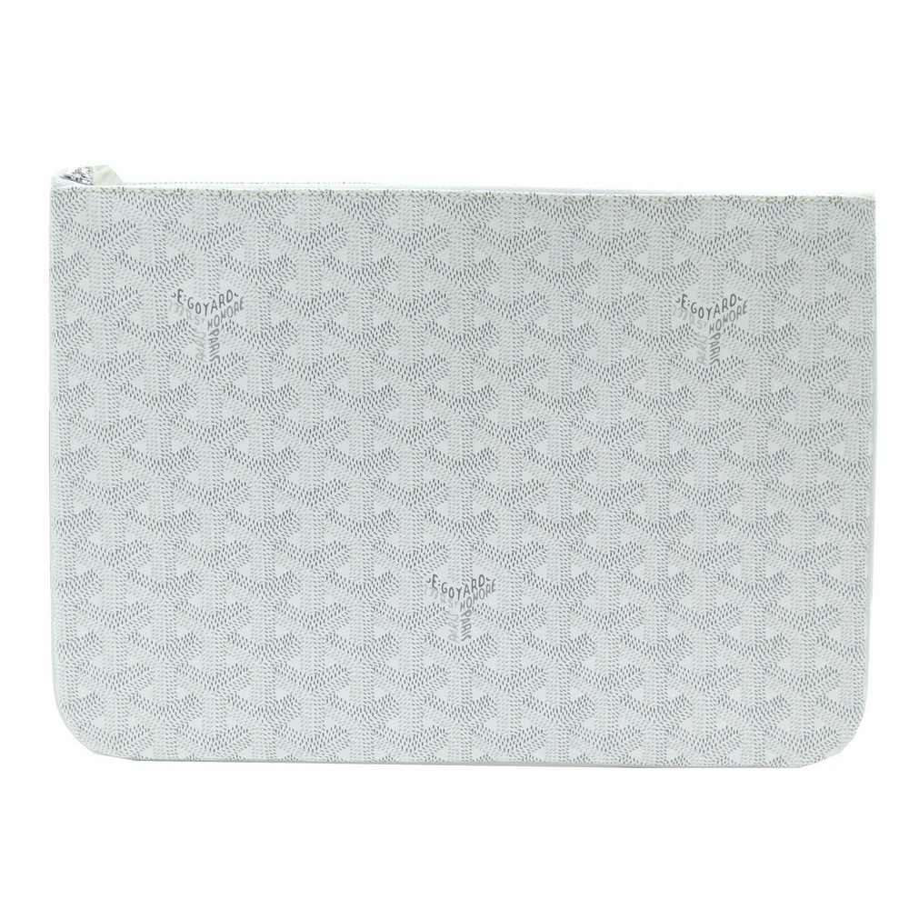 pochette a main goyard senat mm en toile blanc