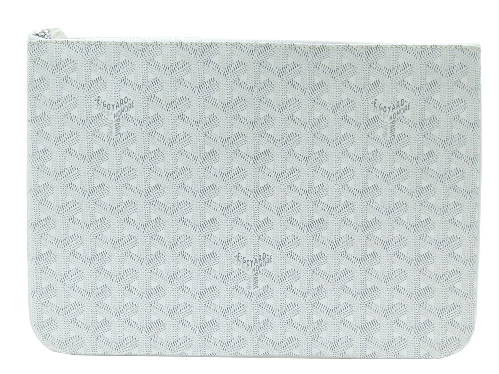 Goyard Goyardine Senat Pochette MM White - NOBLEMARS