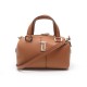 NEUF SAC A MAIN LANCEL LOLA NANO BOWLING EN CUIR GRAINE CAMEL BANDOULIERE 475