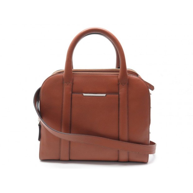 NEUF SAC A MAIN LANCEL ADJANI A07102 CUIR GRAINE COGNAC BANDOULIERE PURSE 950€