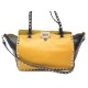 NEUF SAC A MAIN VALENTINO ROCKSTUD PM CUIR JAUNE ET NOIR BANDOULIERE PURSE 1680€