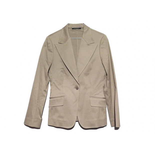 NEUF VESTE GUCCI 1 BOUTON BLAZAR 44 IT 40 FR EN COTON BEIGE COTTON JACKET 1700€