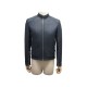 NEUF VESTE SANDRO V6936S-44 BLOUSON T48 M EN CUIR BLEU MARINE BLUE JACKET 800