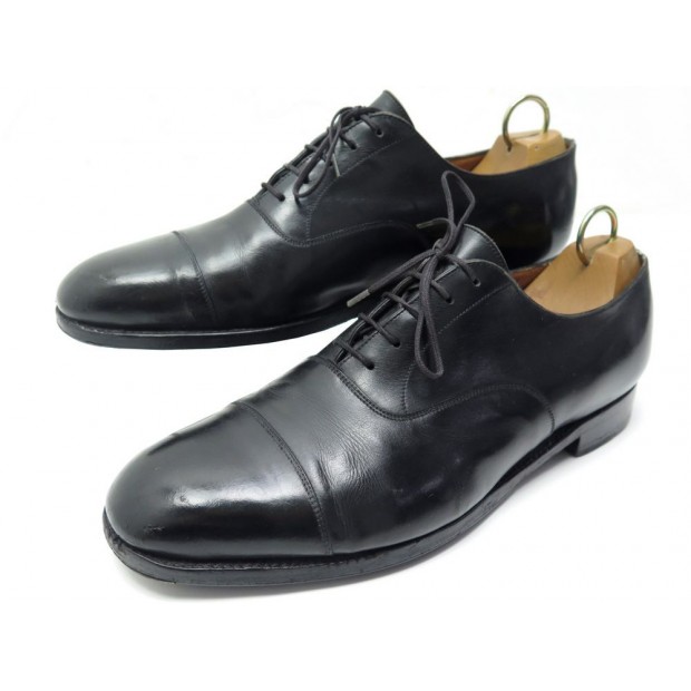 CHAUSSURES JM WESTON 300 RICHELIEU 9D 43 EN CUIR NOIR + EMBAUCHOIRS SHOES 690€